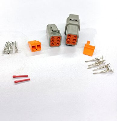 100% New PP Material Deutsch 6 Pin Connector Kit with Housing for Genie Scissor Lift Parts and Platform Control Box Parts with 1 Year Warranty